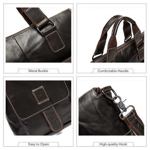 Authentic Leather Laptop Briefcase
