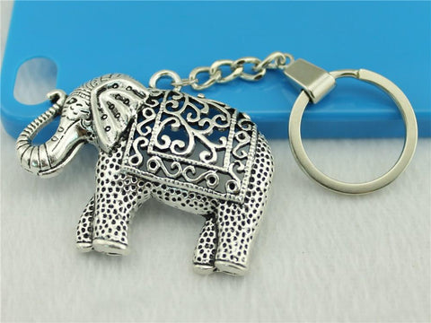 Vintage Elephant Charm Key Chain