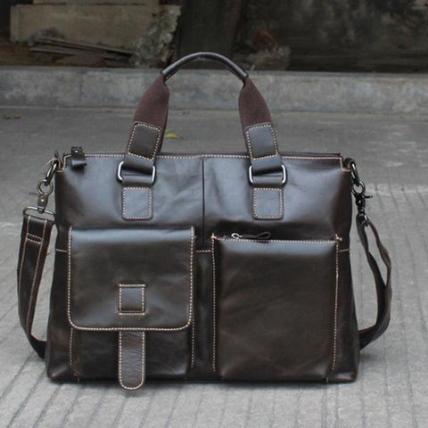 Authentic Leather Laptop Briefcase